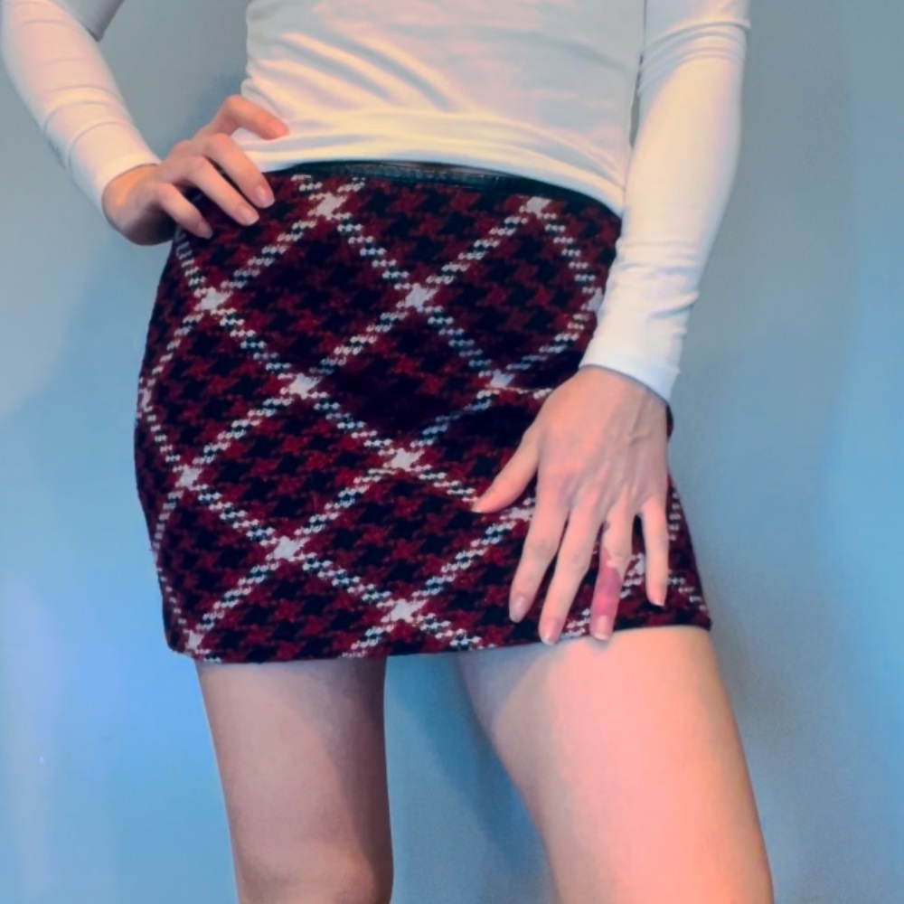 Express Mini Plaid Skirt